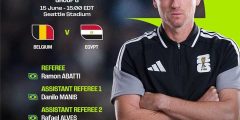فيفا يعلن حكم مباراة مصر وبلجيكا في كأس العالم