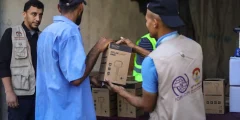توزيع أكثر من 20 ألف كشاف شمسي على النازحين بغزة